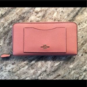 Coach Accordion Zip Around Wallet